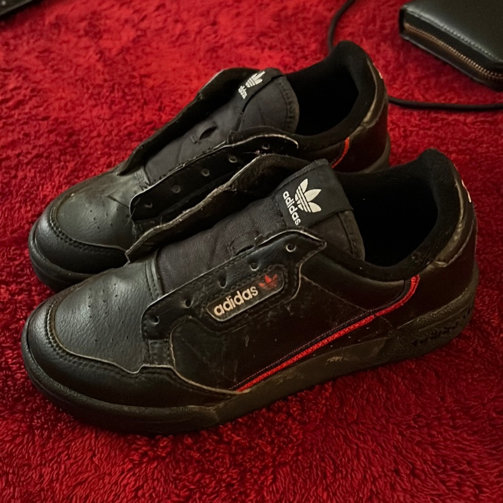 Boys Black and Red Adidas